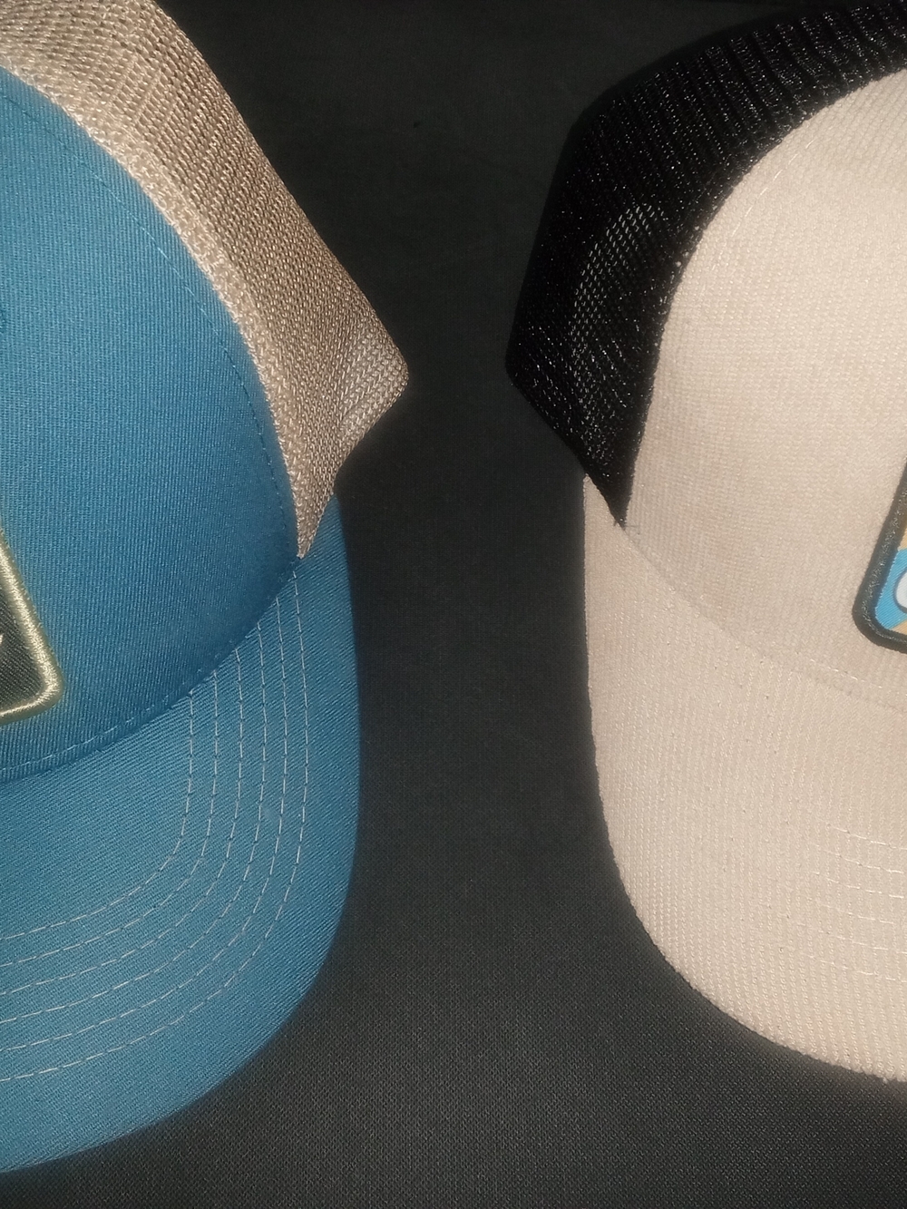 🛍️Set of Two  Logo Trucker Hats🛍️– Teal & Beige